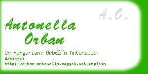 antonella orban business card